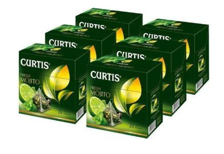 Чай зеленый CURTIS Fresh Mojito, 20 пакетиков - 6 упаковок - купить с ...