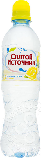 Напиток СВЯТОЙ ИСТОЧНИК природная вода + лимон негазированный, 0.5 л ...