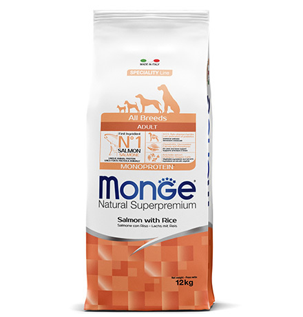 Monge Dog Monoprotein Speciality Adult Salmon & Rice / Сухой корм Монж ...