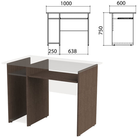 Стол компьютерный 1000х600х750