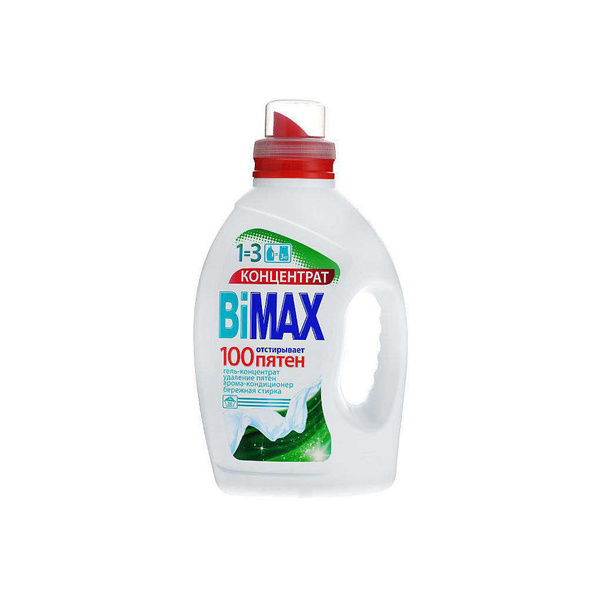 Гель для стирки BiMax концентрат 100 пятен, объем: 1.5л - купить с ...