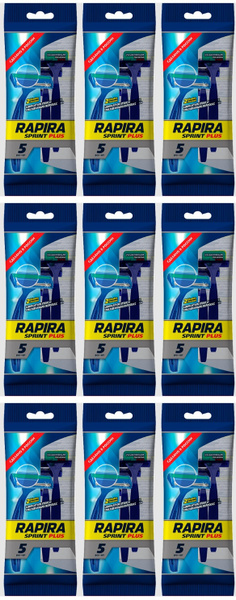 RAPIRA Одноразовые бритвы Sprint Plus 2 лезвия с полосой Алоэ из ...