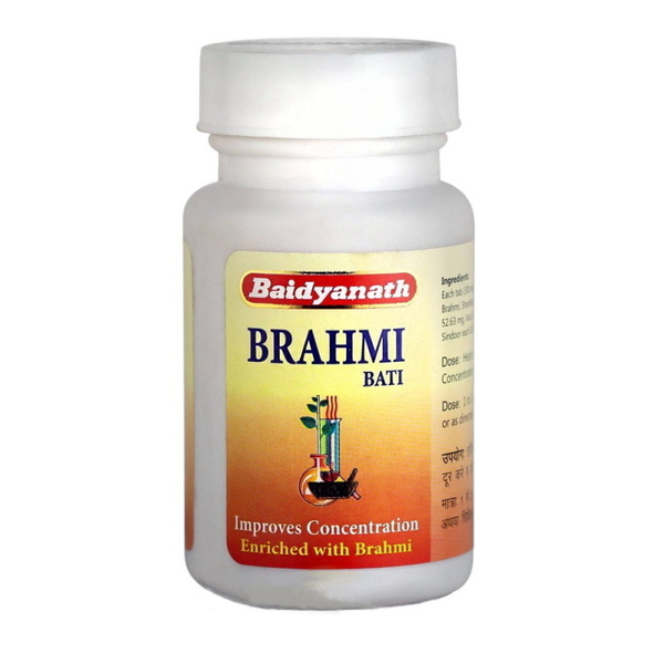 Brahmi Bati/Брахми Вати, тоник для мозга, умственная активность, 80 шт ...