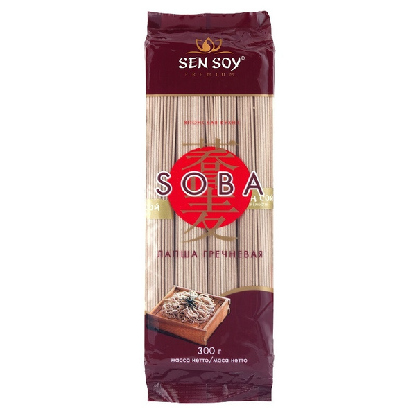 Лапша Sen Soy гречневая Soba, 300г - купить с доставкой по выгодным ...