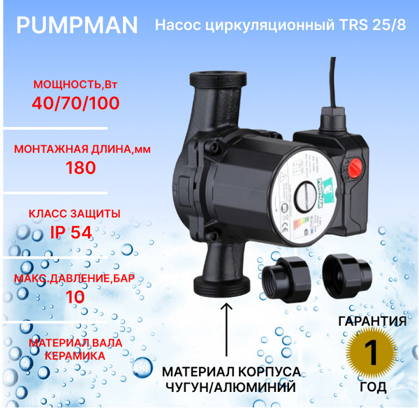 Циркуляционный насос Pumpman TRS - купить по выгодной цене в интернет ...