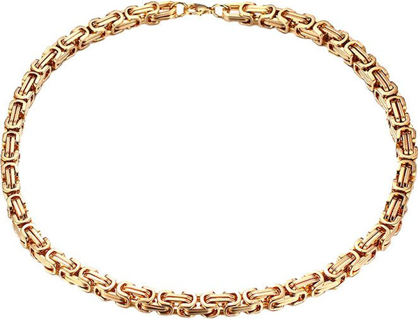 Мужская стальная цепочка на шею DG Jewelry GSP0088-G с византийским ...