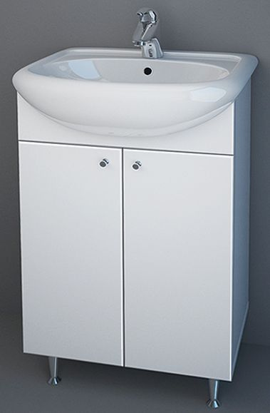Тумба под раковину 50 / напольная / белая / под раковина Уют 50 / Рондо ...
