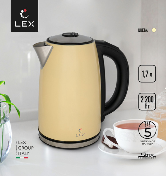 Купить электрический чайник LEX LX 30021., Металл по низкой цене ...