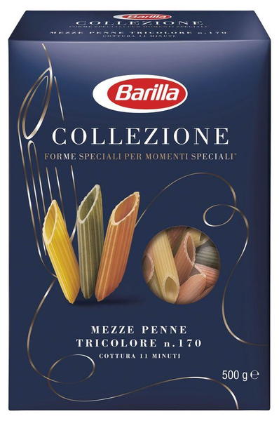 Макароны Barilla Мецце Пенне трехцветные 500г - купить с доставкой по ...