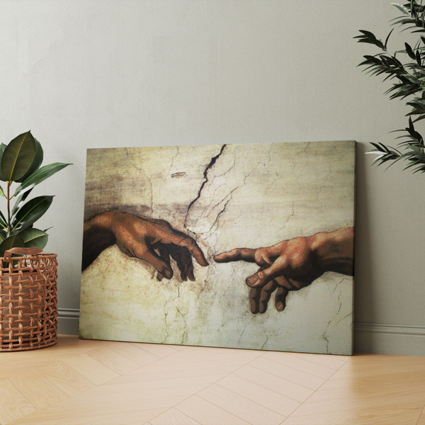 Картина на холсте (микеланджело буонарроти сотворение адама сикстинская ...