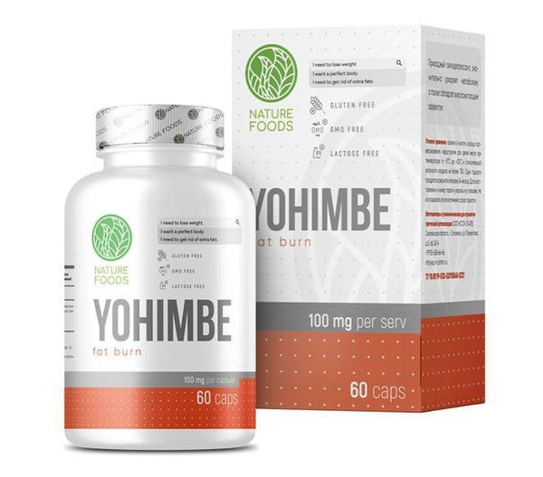 Экстракт кары йохимбе Yohimbe extract 100mg 60 caps (Nature Foods ...