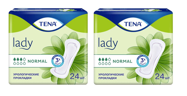 Прокладки урологические ежедневные женские Tena Lady Normal, Тена 24 шт ...