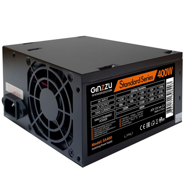 Блок питания 400W Ginzzu SA400 - купить с доставкой по выгодным ценам в ...