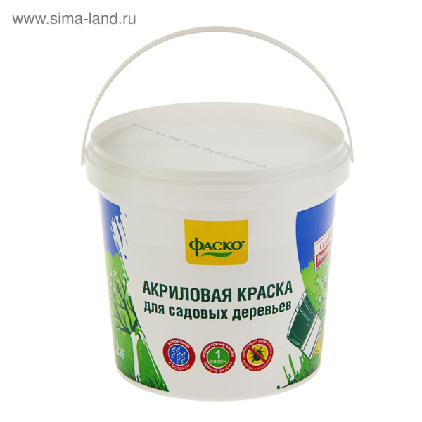 Краска для садовых деревьев Фаско, в ведре, 1,2 кг - купить с доставкой ...