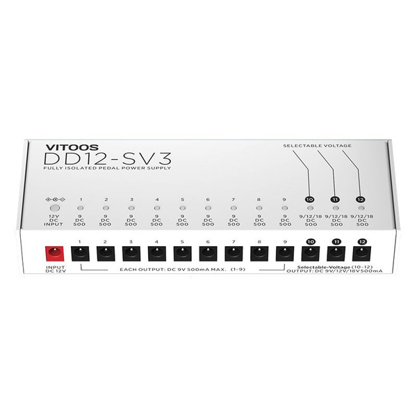 Блок питания для педали эффектов Vitoos DD12-SV3 Fully Isolated Power ...