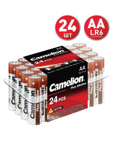Батарейки Camelion АА, AA 24шт. пальчиковые Plus Alkaline - купить с ...