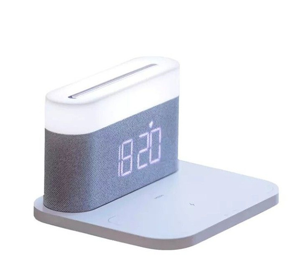 Светодиодная настольная лампа, беспроводная зарядка, будильник C-WCLL02 ...