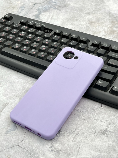 Чехол для Realme C30 (сиреневый) SOFT MATTE, матовый силикон / накладка ...