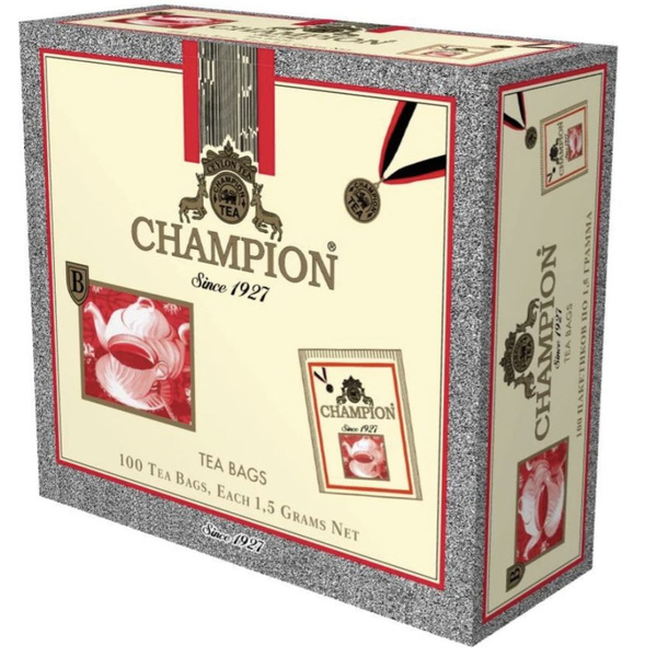 Чай черный CHAMPION PURE PEKOE Пекое Цейлонский байховый, листовой, 100 ...