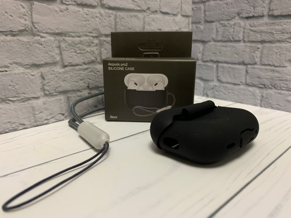 Чехол для наушников Apple AirPods PRO 2 Case силиконовый Black - купить ...