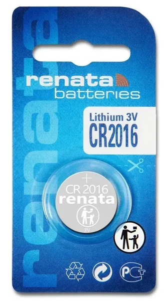 Батарейка Renata CR2016 литиевая (Lithium 3V) для авто сигнализации ...