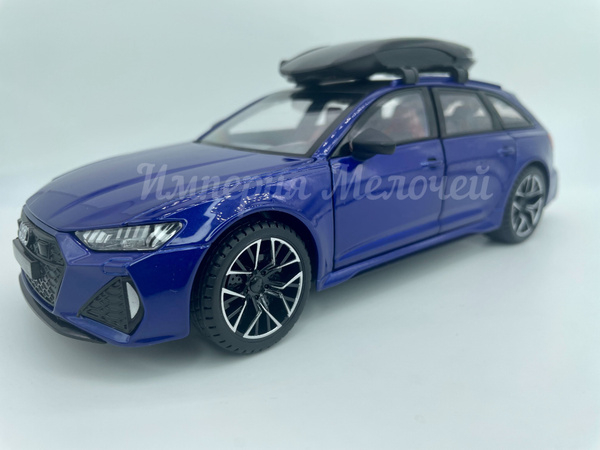 Металлическая Ауди РС6 Авант, Audi RS6 Avant 1:24 с багажником на крыше ...