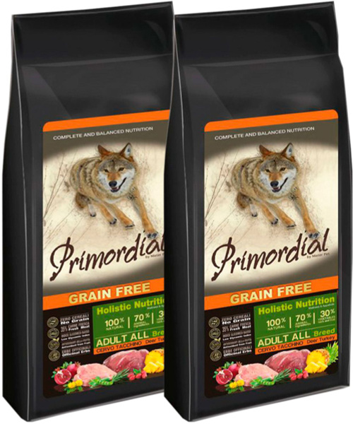 Сухой корм PRIMORDIAL ADULT ALL BREED беззерновой для взрослых собак ...