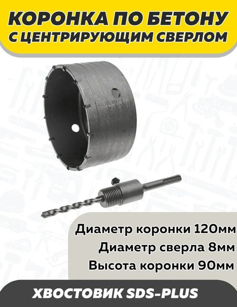 Коронка по бетону 120 мм SDS Plus, Чеглок - купить по выгодной цене в ...