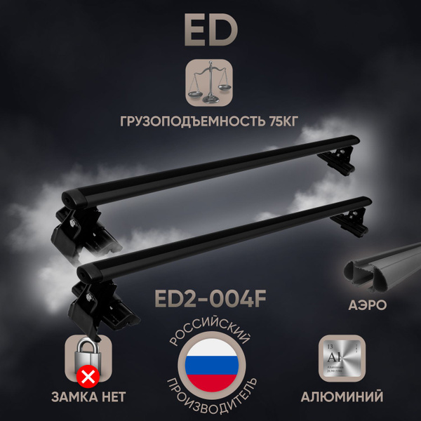 Характеристики Багажник ED на гладкую крышу для Toyota Highlander ...