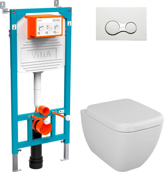 Комплект Унитаз подвесной VitrA Shift 7742B003-0075 белый глянцевый ...