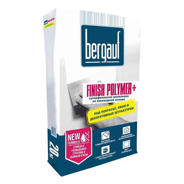 Шпаклевка полимерная BERGAUF Silk Polymer+, 25кг купить по низкой цене ...