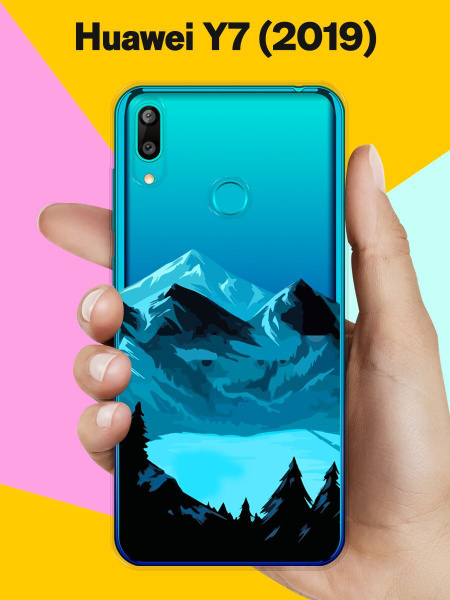 Силиконовый чехол Горное Озеро на Huawei Y7 (2019) / для Хуавей У7 ...