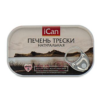 Печень трески натуральная, iCan, 115 г, Исландия - купить с доставкой ...