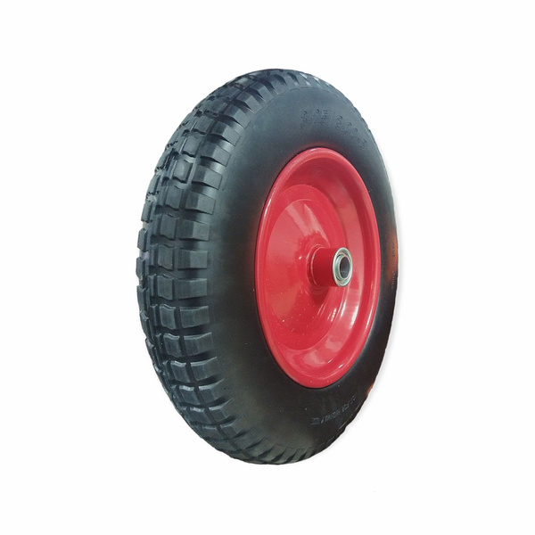 Колесо для садовой тачки Колесо PU 3.25-8 (ось 20 мм) полиуретановое ...
