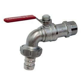 Шаровой кран латунный 1/2" НР, садовый, ручка-рычаг, Giacomini R621X003 ...