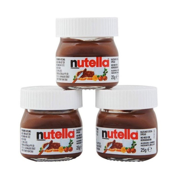 Шоколадная паста Нутелла Мини 25 грамм х 3 шт / Ореховая паста nutella ...