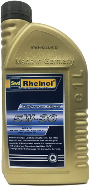 Моторное масло SWD Rheinol 5W-30 Синтетическое - купить в интернет ...