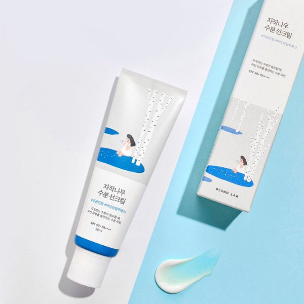 Солнцезащитный крем для лица с березовым соком ROUND LAB Birch Juice ...