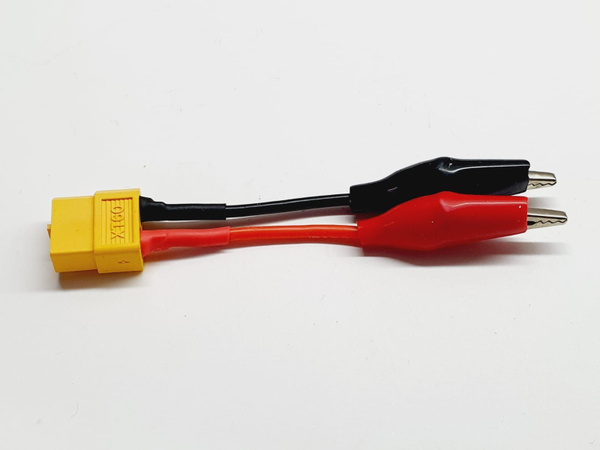 Переходник Крокодилы на XT60 (папа) 144 разъем зажим в изоляторе ХТ60 ...