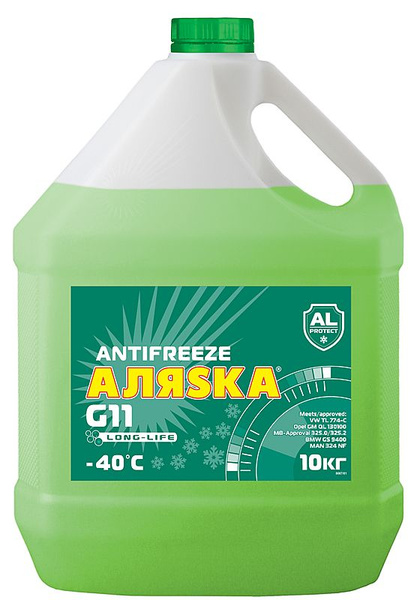 Антифриз Аляска -40 G11 Green Long Life 10 кг зеленый купить по ...