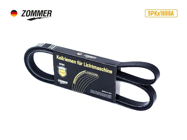 Ремень 1888 (5PK) генератора ВАЗ-2123 (под ГУР) EPDM - ZOMMER арт ...