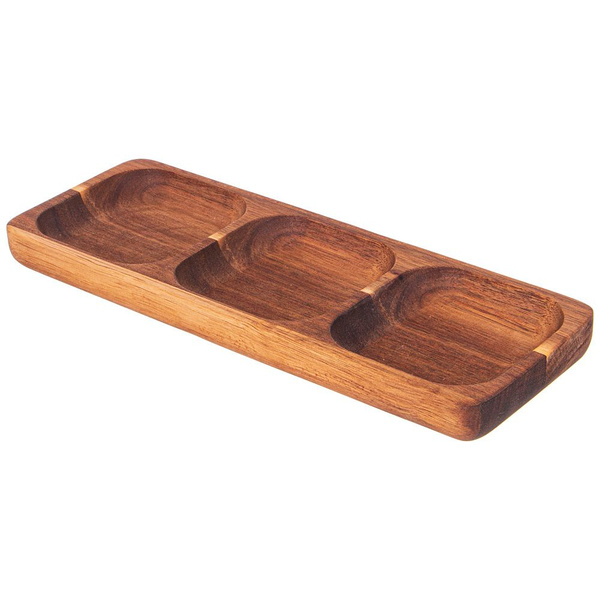 Менажница трехсекционная, 30х11х2.5см, акация - купить с доставкой по ...