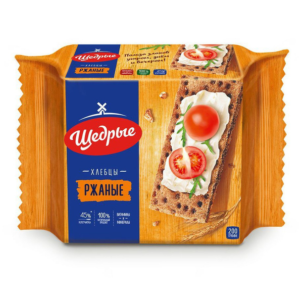 Хлебцы ржаные Щедрые 200 г купить на OZON по низкой цене (1004193453)