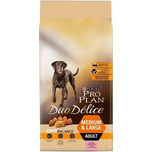 PRO PLAN Duo Delice для собак сухой 10кг Adult Лосось - купить с ...