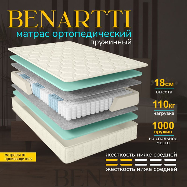 Матрас benartti prime hard s1000 160x200