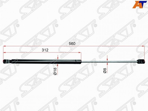 Амортизатор крышки багажника Mazda 6 02-08 / Atenza 02-07 (Справа=Слева)