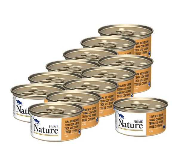 PRIME NATURE 85гр в желе Тунец с сурими для кошек х 12шт. - купить с ...