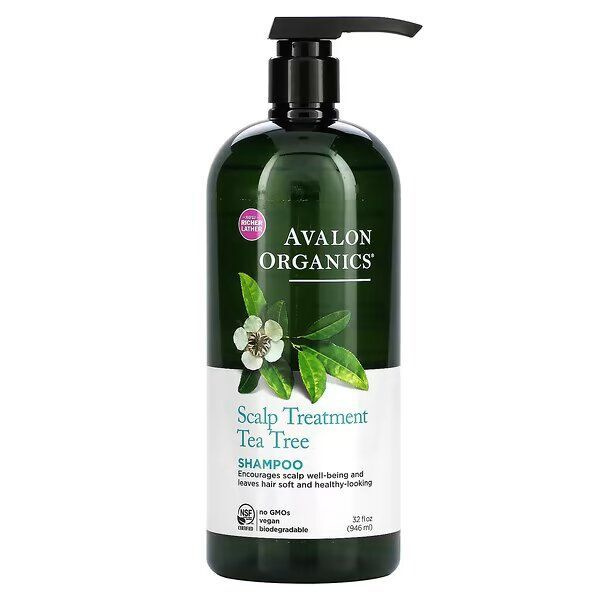 Avalon Organics, Шампунь для ухода за кожей головы, чайное дерево, 946 ...