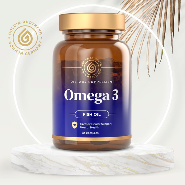 БАД Омега-3 жирные кислоты OMEGA-3, GOLD'N APOTHEKA, 60 капсул - купить ...