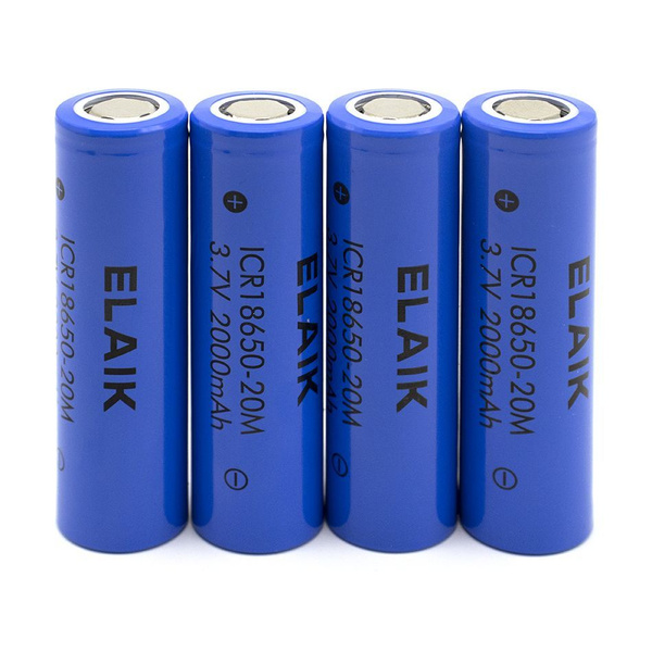 Аккумулятор Liion 18650 2000 mAh 3.7V(4 штуки) купить с доставкой по